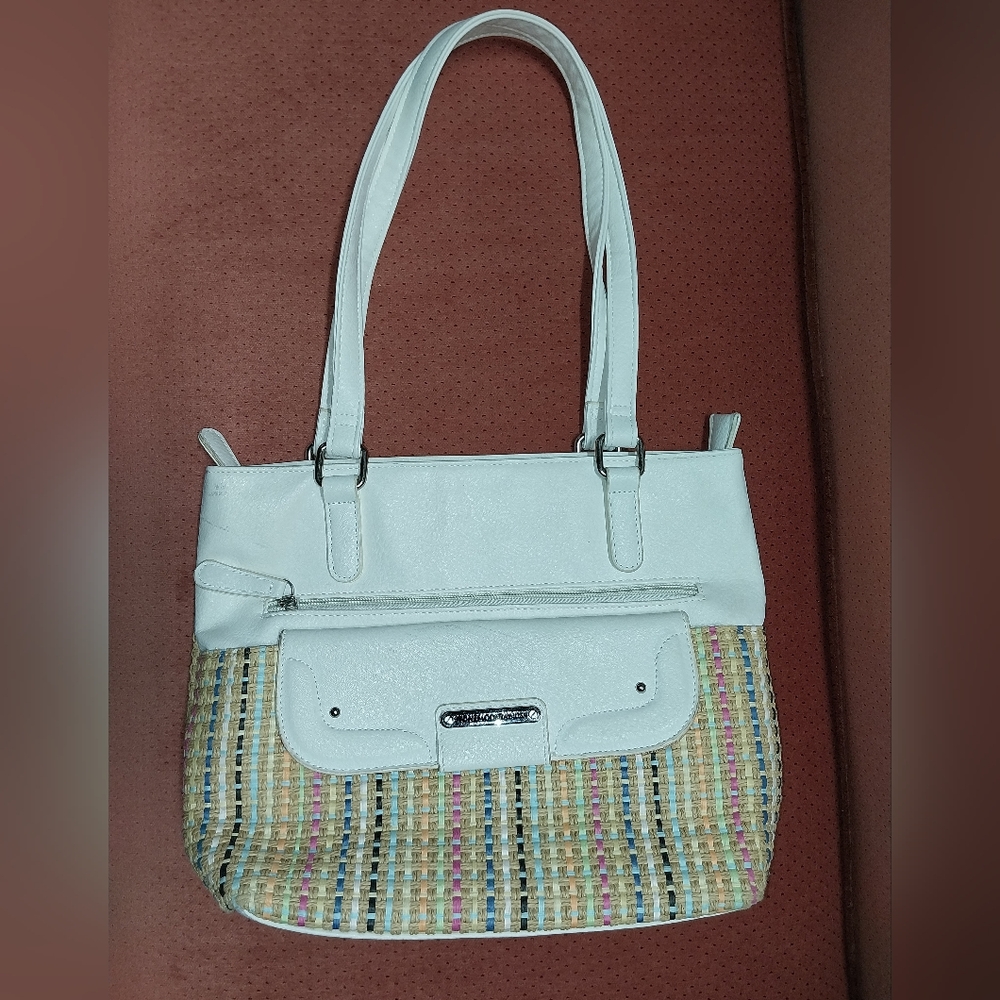 Stone Mountain White And Multicolor Tote Bag